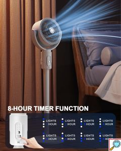 Επαναφορτιζόμενος Πτυσσόμενος Ανεμιστήρας Ορθοστάτης με Τηλεχειριστήριο & 5 Ταχύτητες - Arrango