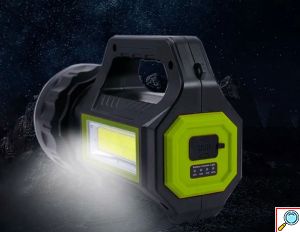 Φακός Επαναφορτιζόμενος Προβολέας & Φωτιστικό με Ηλιακή Φόρτιση HEL-T95