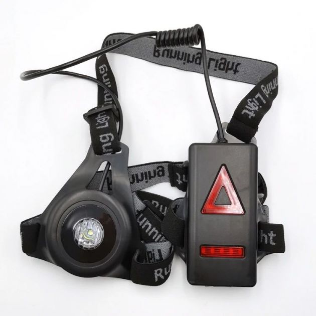 Επαναφορτιζόμενος LED Φακός Στήθους για Τρέξιμο 250Lm με 4 Λειτουργίες Φωτισμού 