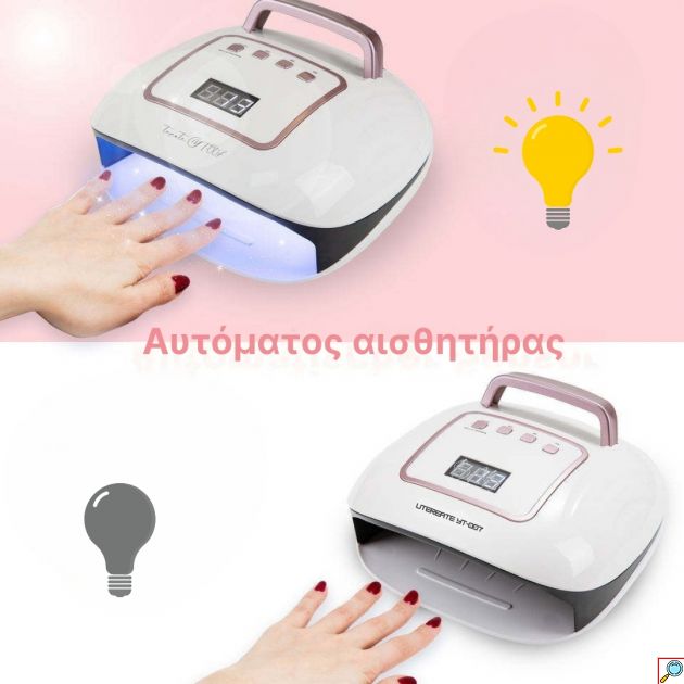 Επαγγελματικό Φουρνάκι Νυχιών UV LED 108W με 4 Επιλογές Χρονοδιακόπτη, Αισθητήρα Κίνησης και Χερούλι Μεταφοράς - Utereate
