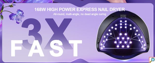 Επαγγελματικό Φουρνάκι Νυχιών UV LED 168W με Χρονοδιακόπτη 4 Επιλογών και Αυτόματο Αισθητήρα Κίνησης - SUN ONE 