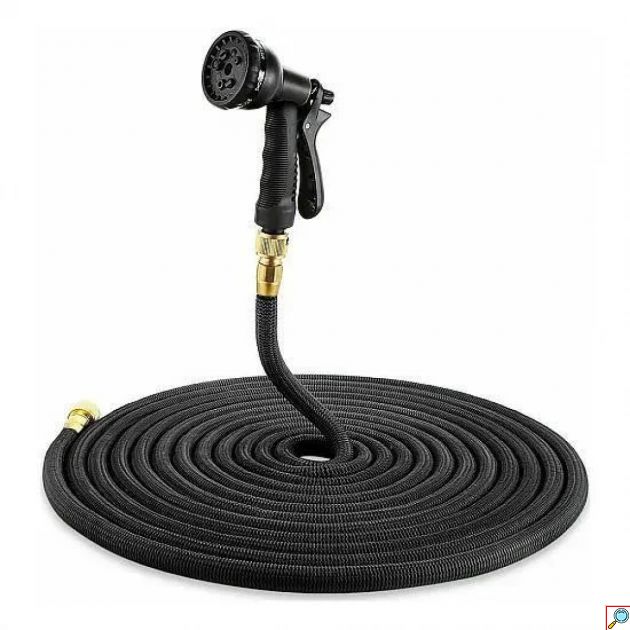 Επεκτεινόμενο Λάστιχο Κήπου Magic Garden Hose 75m Μαύρο