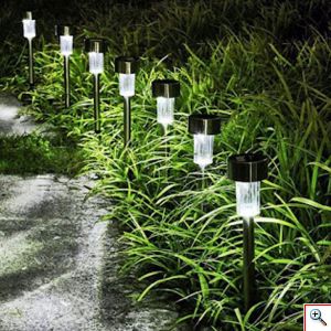 ARRANGO® Σετ 4x Αδιάβροχο Επιδαπέδιο Ηλιακό LED Φωτιστικό - Πάσσαλος 2.5W Κήπου Inox