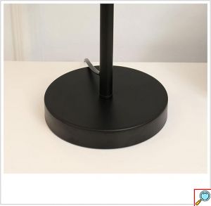 Επιδαπέδιο Φωτιστικό Μαύρο με Μπεζ Αμπαζούρ – HomeTheory