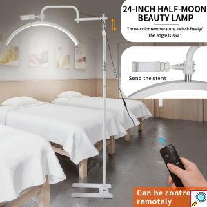 Επιδαπέδιο Κυρτό Φωτιστικό LED 36W με Ρυθμιζόμενο Ύψος, Περιστροφή 360°, Τηλεκοντρόλ & Βάση Στήριξης Κινητού – Ιδανικό για Αισθητικούς και Τεχνίτριες Νυχιών