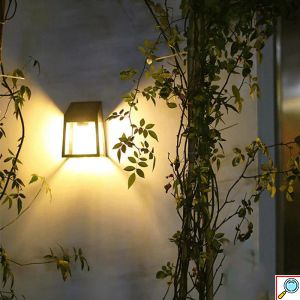 4x Ηλιακά Vintage Διακοσμητικά LED Αδιάβροχα Επιτοίχια Φωτιστικά 10Lm Θερμού Κίτρινου Ατμοσφαιρικού Φωτισμού με Φωτοκύτταρο - Σετ 4 Τεμαχίων