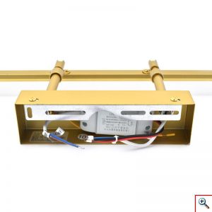 Επιτοίχιο Χρυσό LED 12 W Φωτιστικό - Ράγα 50 cm, με Τηλεσκοπικούς Βραχίονες, Ελευθερία Κίνησης 180º, Λευκό Φως με 120º Γωνία Προβολής, OEM AN-WL18