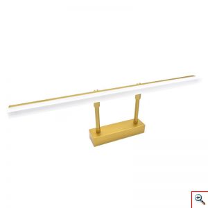 Επιτοίχιο Χρυσό LED 12 W Φωτιστικό - Ράγα 50 cm, με Τηλεσκοπικούς Βραχίονες, Ελευθερία Κίνησης 180º, Λευκό Φως με 120º Γωνία Προβολής, OEM AN-WL18