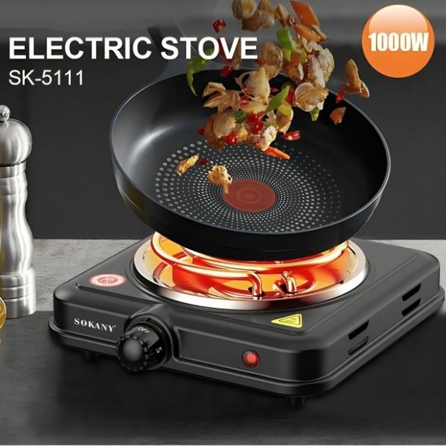 Επιτραπέζια Μονή Εστία Μαγειρέματος 1000W - SOKANY