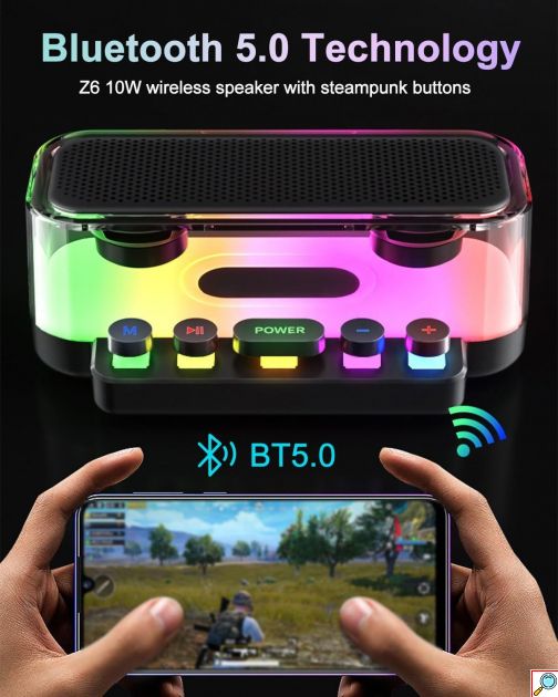 Επιτραπέζιο Bluetooth Ηχείο RGB 1200mAh με Μηχανικά Πλήκτρα Πράσινο