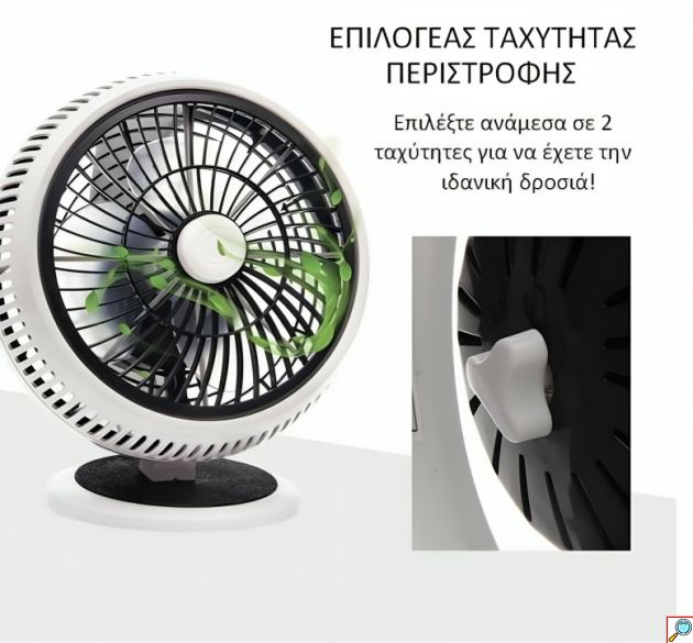 Επιτραπέζιος Ανεμιστήρας 20W με 2 Ρυθμίσεις Ταχύτητας - Διαμέτρου 18 cm