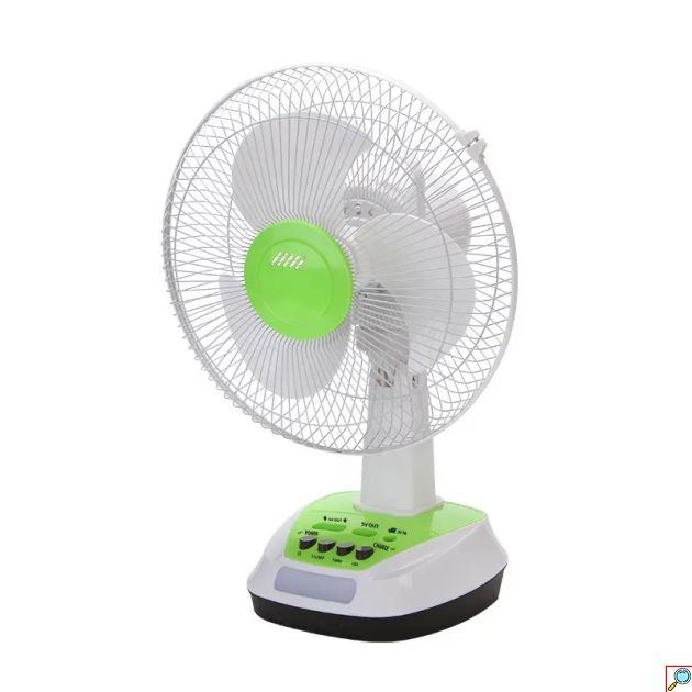 Επιτραπέζιος Ηλιακός Ανεμιστήρας / Φορτιστής με 2 Λάμπες LED, Πάνελ & Θύρα USB Φόρτισης