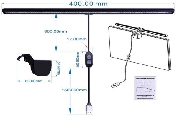 Μπάρα Φωτισμού Led για Οθόνη Υπολογιστή - E-Reading Smart Screenbar