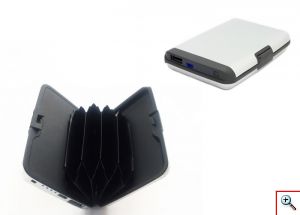 Πορτοφόλι Αλουμινίου Καρτών & Φορητός Φορτιστής - Powerbank 2 Σε 1 E-charge Wallet