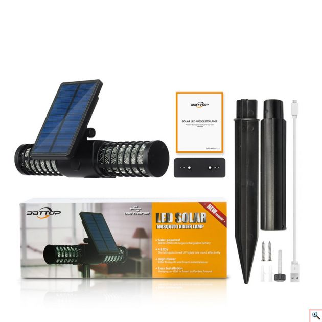 Εξολοθρευτής Κουνουπιών Εξωτερικών Χώρων με Ηλιακή Ενέργεια