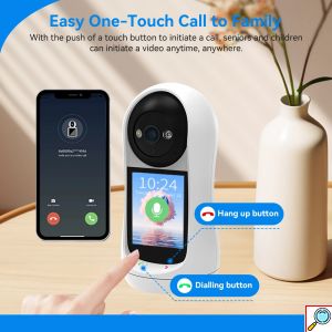 Έξυπνη Κάμερα WiFi 1080P HD με οθόνη 2,8 Ιντσών, Αμφίδρομη Επικοινωνία, Ανίχνευση Κίνησης & Έγχρωμη Νυχτερινή Όραση