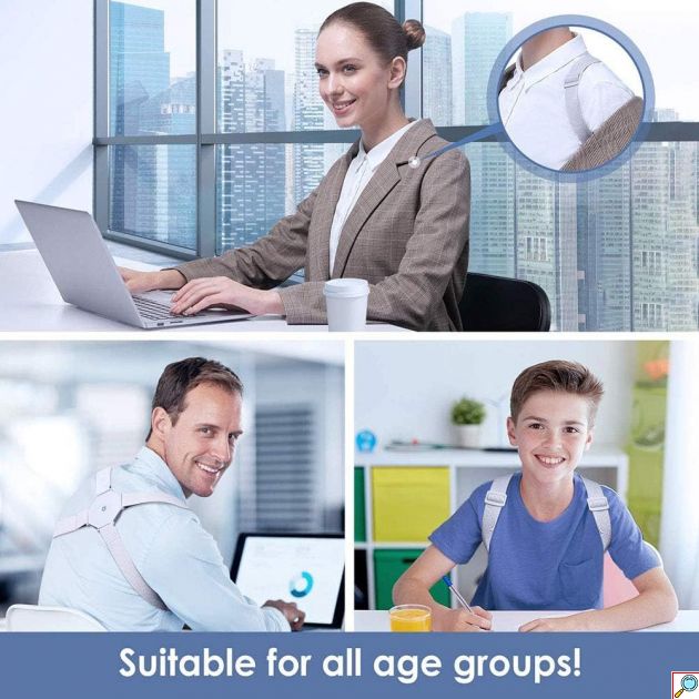 Έξυπνη Ζώνη Βελτίωσης Στάσης Σώματος με Δόνηση - Νάρθηκας Ώμων & Πλάτης