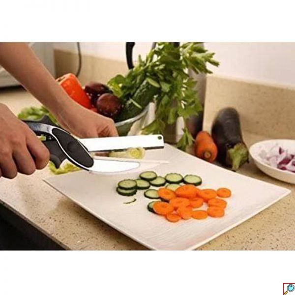 Έξυπνο Μαχαίρι Κόφτης 2 σε 1 με Ενσωματωμένη Σανίδα Κοπής