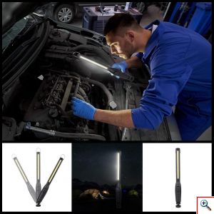 USB Επαναφορτιζόμενος Φακός με Μαγνητική Βάση & Ροοστάτη - Rechargeable COB LED Work Light Eyeshield