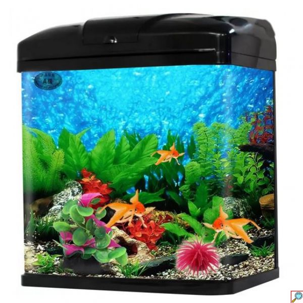 Ενυδρείο 20L με LED Φωτισμό - Αντλία Νερού 10W 800L/H & Φίλτρο 31.5x22x37.5cm