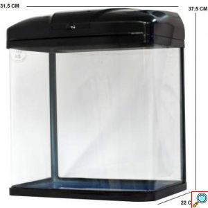 Ενυδρείο 20L με LED Φωτισμό - Αντλία Νερού 10W 800L/H & Φίλτρο 31.5x22x37.5cm