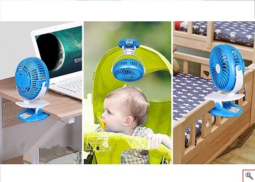 Φορητός Επαναφορτιζόμενος Ανεμιστήρας 15εκ Με Κλιπ ML-F168