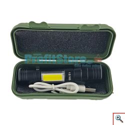 Super Mini Αδιάβροχος Φακός LED Zoom 200LM USB Υψηλής Φωτεινότητας - Power Style Waterproof