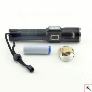  Επαναφορτιζόμενος Φακός LED CREE 3W SUPER ZOOM Powerbank- FA-W528