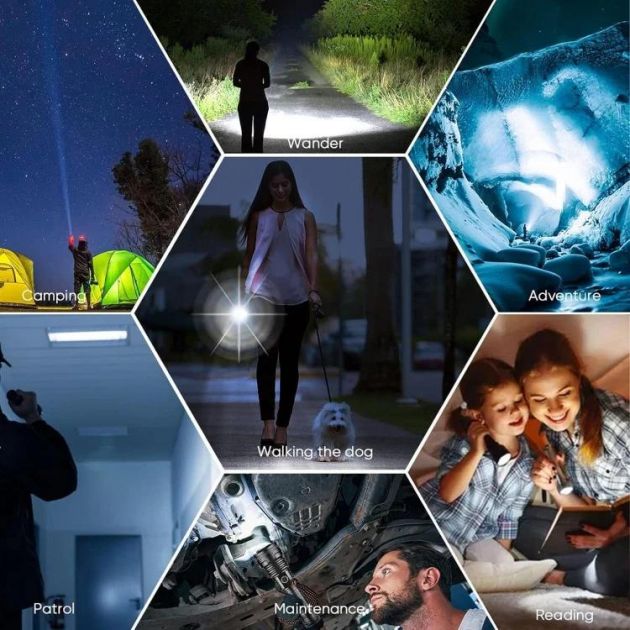 Επαναφορτιζόμενος Φακός USB LED 100lm Andowl