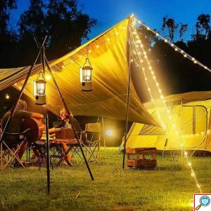 Αδιάβροχος Φακός , Φανάρι , Φωτιστικό Camping Επαναφορτιζόμενο Με Θερμό Λευκό Φωτισμό