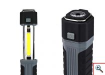 Φακός Εργασίας με Μαγνήτη – Τηλεσκοπικός 1Led + 3W COB