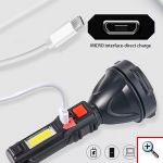 Φακός LED 4000lm & Πλαινός Φακός LED COB με 4 Λειτουργίες Φωτισμού, Επαναφορτιζόμενος - Pro-Race L830 - OEM