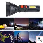 Φακός LED 4000lm & Πλαινός Φακός LED COB με 4 Λειτουργίες Φωτισμού, Επαναφορτιζόμενος - Pro-Race L830 - OEM