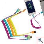 Καλώδιο Σπιράλ usb σε micro usb / iPhone 4 & 5
