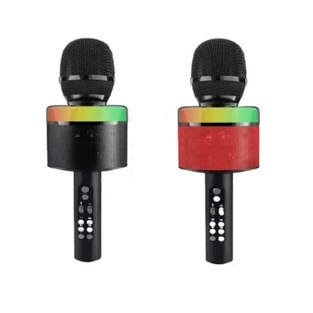 Ασύρματο Μικρόφωνο Karaoke με Led, Ενσωματωμένο Ηχείο και Εφέ Ήχου