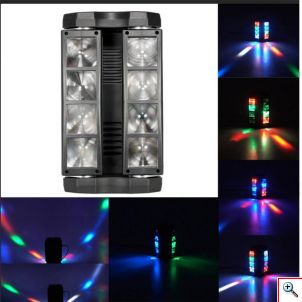 Φωτορυθμικό LED SPIDER BEAM 8X3W RGBW DMX512 SYY-8P3W OEM
