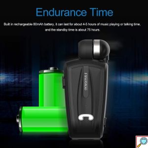Ασύρματο Handsfree Bluetooth Ανασυρόμενο Ακουστικό Πέτου Fineblue Wireless In-Ear Headset