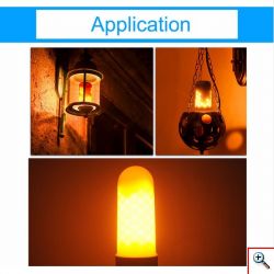 Μεγάλη Διακοσμητική Λάμπα με Εφέ Φλόγας - LED Flame Bulb Max 9W E27
