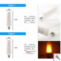 Μεγάλη Διακοσμητική Λάμπα με Εφέ Φλόγας - LED Flame Bulb Max 9W E27