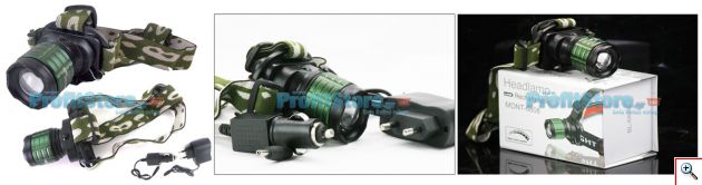 Ισχυρός Φακός LED ΖΟΟΜ Κεφαλής Επαναφορτιζόμενος 180LM - BL6808