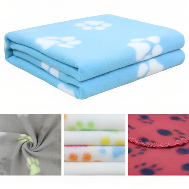 Fleece Κουβέρτα Κατοικιδίου με Πατουσάκια - 50x70cm