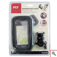 Αδιάβροχη Βάση - Θήκη Μηχανής-Ποδηλάτου για Κινητά, Smartphone, GPS & iPhone έως 5,7in Fly 53346
