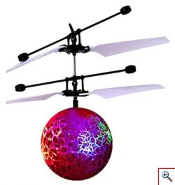 Κόκκινη Φωτιζόμενη Ιπτάμενη Μπάλα - Ελικοπτεράκι - Flying ball