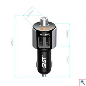 Mini Bluetooth MP3 Player & Φορτιστής 2 x USB 2A Αυτοκινήτου - Car FM Transmitter