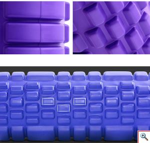 Foam Roller - Αφρώδης Κύλινδρος Μασάζ 13x33cm, Αποκατάστασης, Διάτασης Μυών & Ισορροπίας - Deep Muscle Tissue Massage Cilindro Μπλε