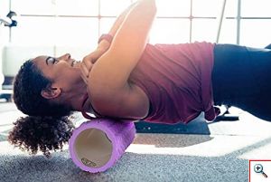 Foam Roller - Αφρώδης Κύλινδρος Μασάζ 13x33cm, Αποκατάστασης, Διάτασης Μυών & Ισορροπίας - Deep Muscle Tissue Massage Cilindro Μωβ