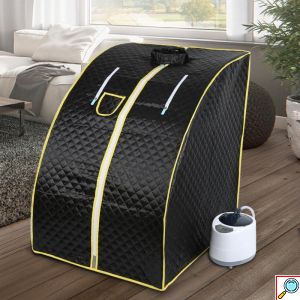 VSauna Φορητή Ατομική Σάουνα - Χαμάμ Ατμού με Ισοθερμική Αδιάβροχη Ολόσωμη Καμπίνα & Κουκούλα - Portable Steam Sauna