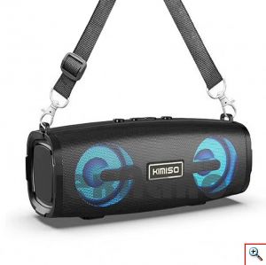Φορητό Ηχείο Bluetooth 10W, με Λουράκι Ώμου, 2 Full Range Μεγάφωνα & Woofer, USB, AUX, Κάρτα Μνήμης, FM Radio, KIMISO KMS-223
