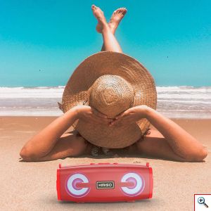 Φορητό Ηχείο Bluetooth 10W, με Λουράκι Ώμου, 2 Full Range Μεγάφωνα & Woofer, USB, AUX, Κάρτα Μνήμης, FM Radio, KIMISO KMS-223