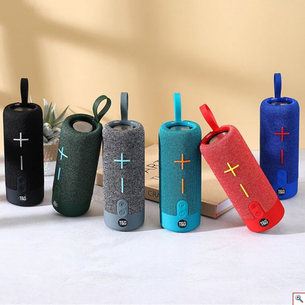 Φορητό Ηχείο Bluetooth 10W, Stereo Surround, 2 Full Range Μεγάφωνα, Μικρόφωνο, USB, AUX, Κάρτα Μνήμης, FM Radio, Διάφορα Χρώματα, T&G, TG-619